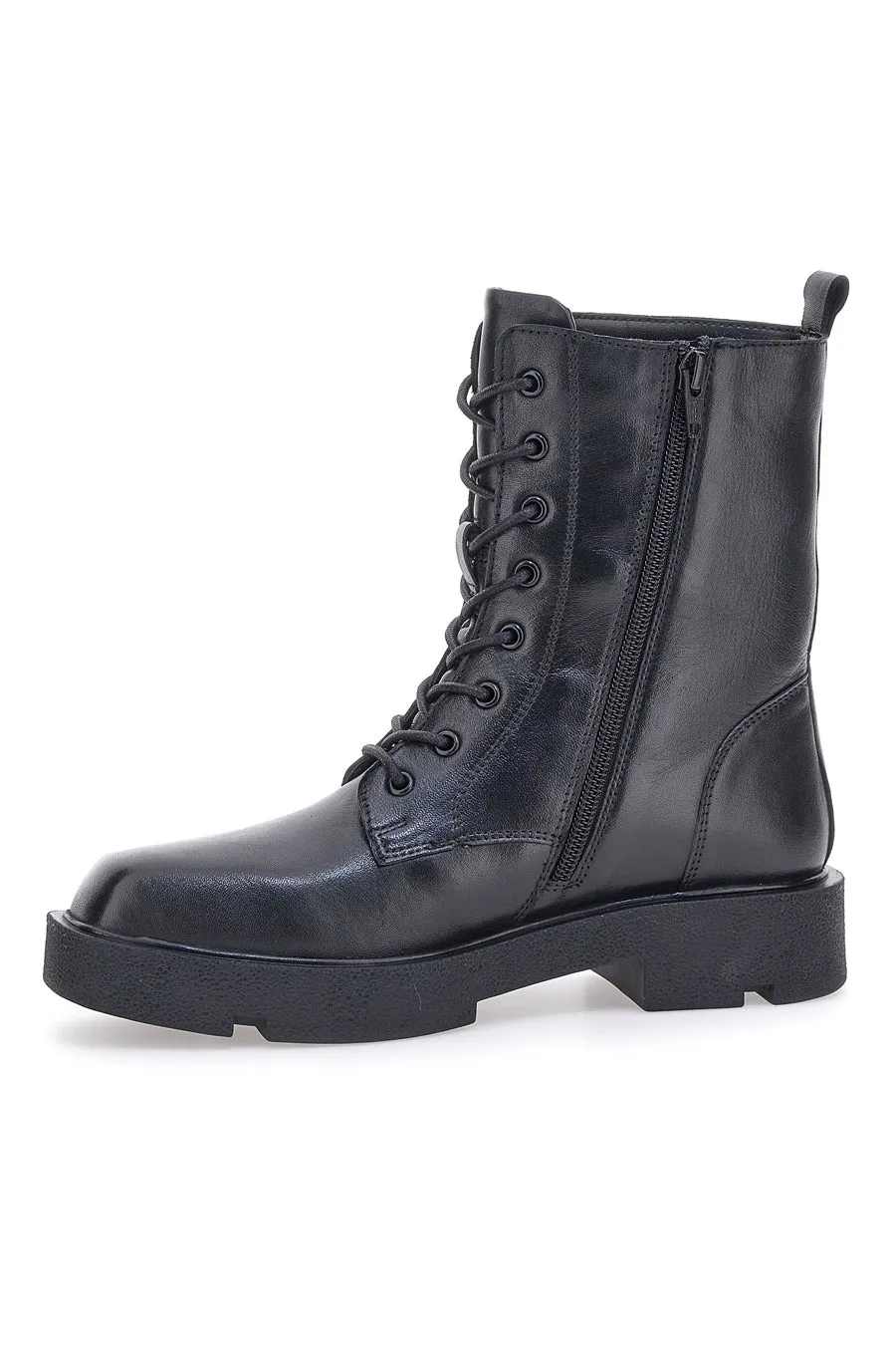   PITTARELLO ROCK Anfibi Neri In Pelle Pittarello Rock 6680