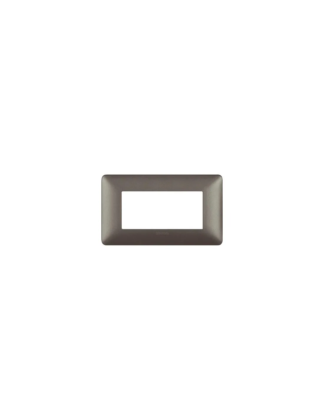 Placca Bticino Matix AM4804MIR 4 moduli Iron, Tecnopolimero, 4 Posti, Serie Civili, MADE IN ITALY