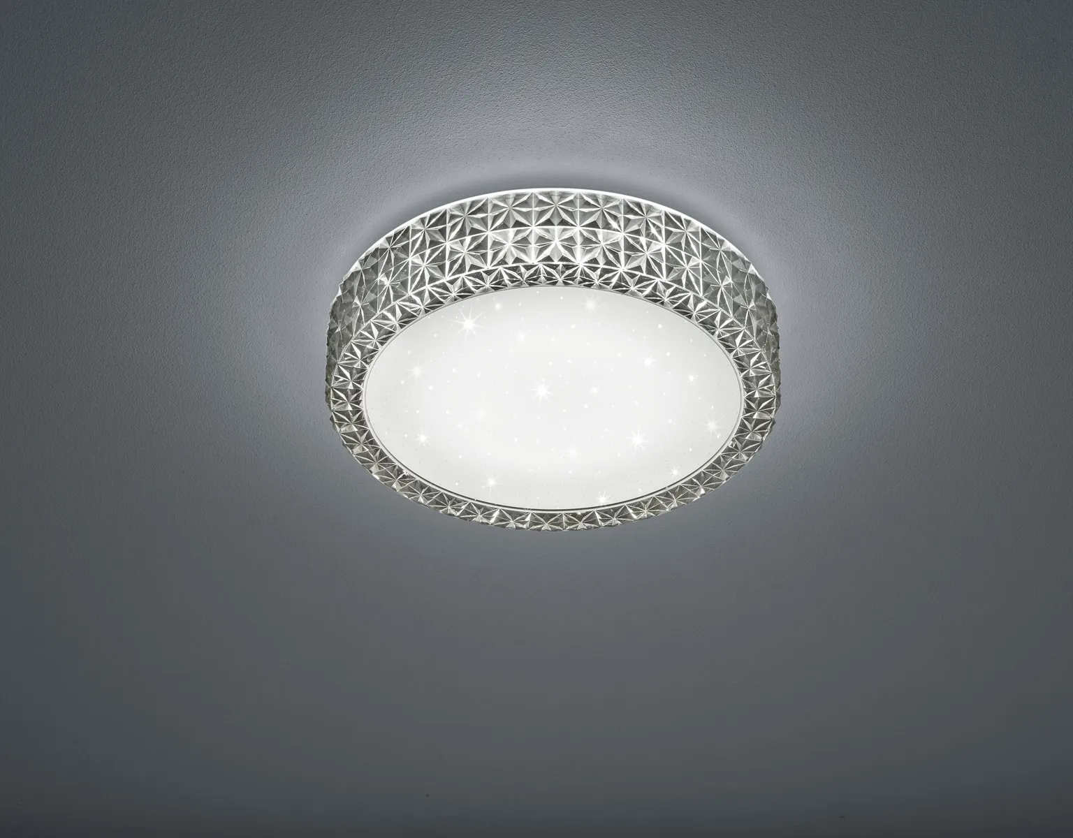 Plafoniera Led Pegasus Fumè Effetto Stelle Ø28 cm Trio Lighting