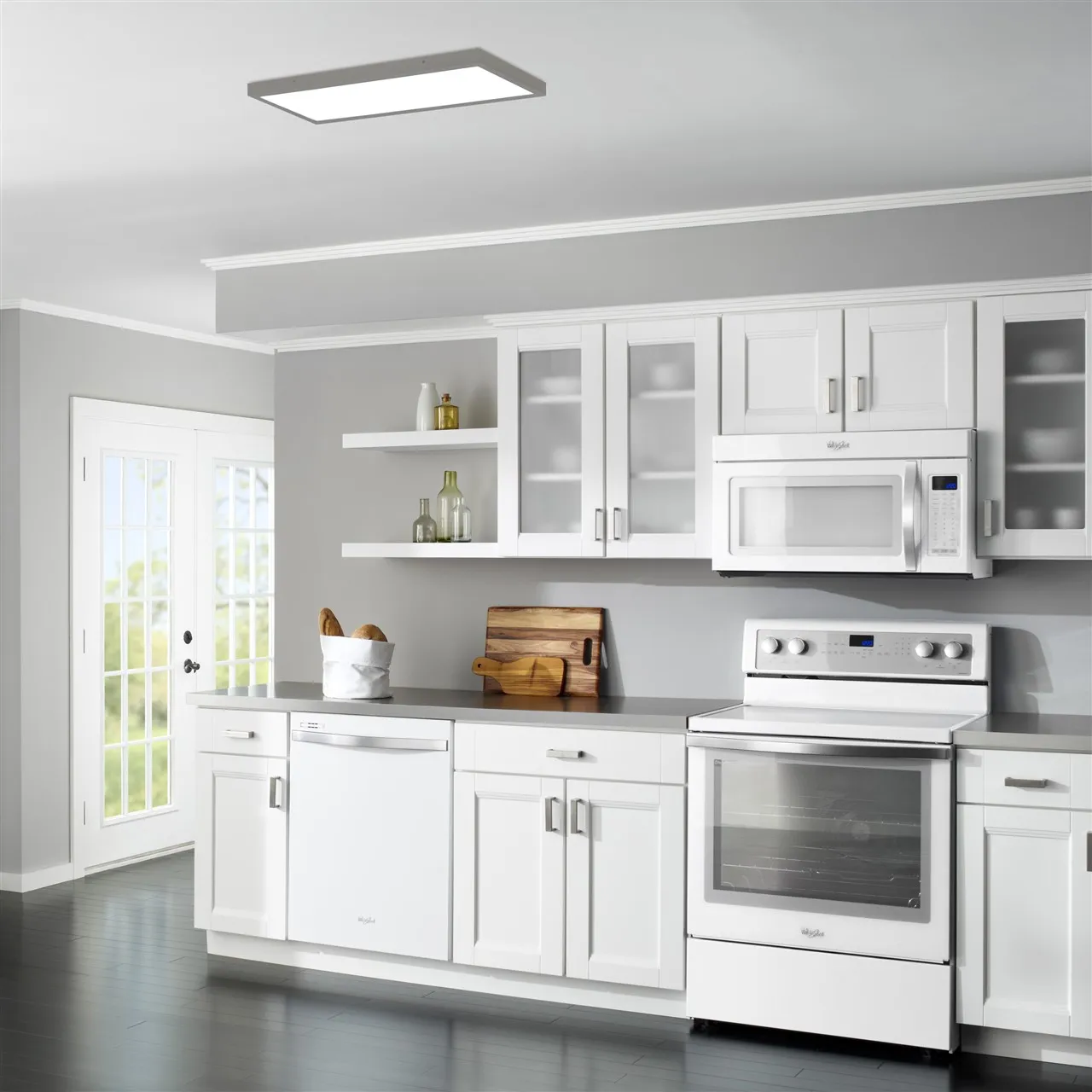 Plafoniera Pannello Rettangolare Argento Dono Led 4000K L90 cm ACB