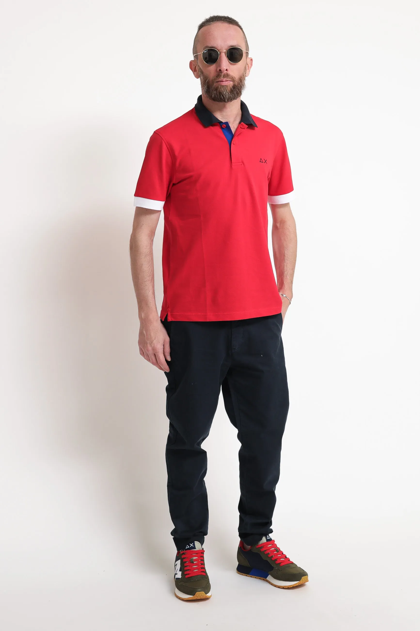 Polo 3 Color Way El - Rosso Fuoco