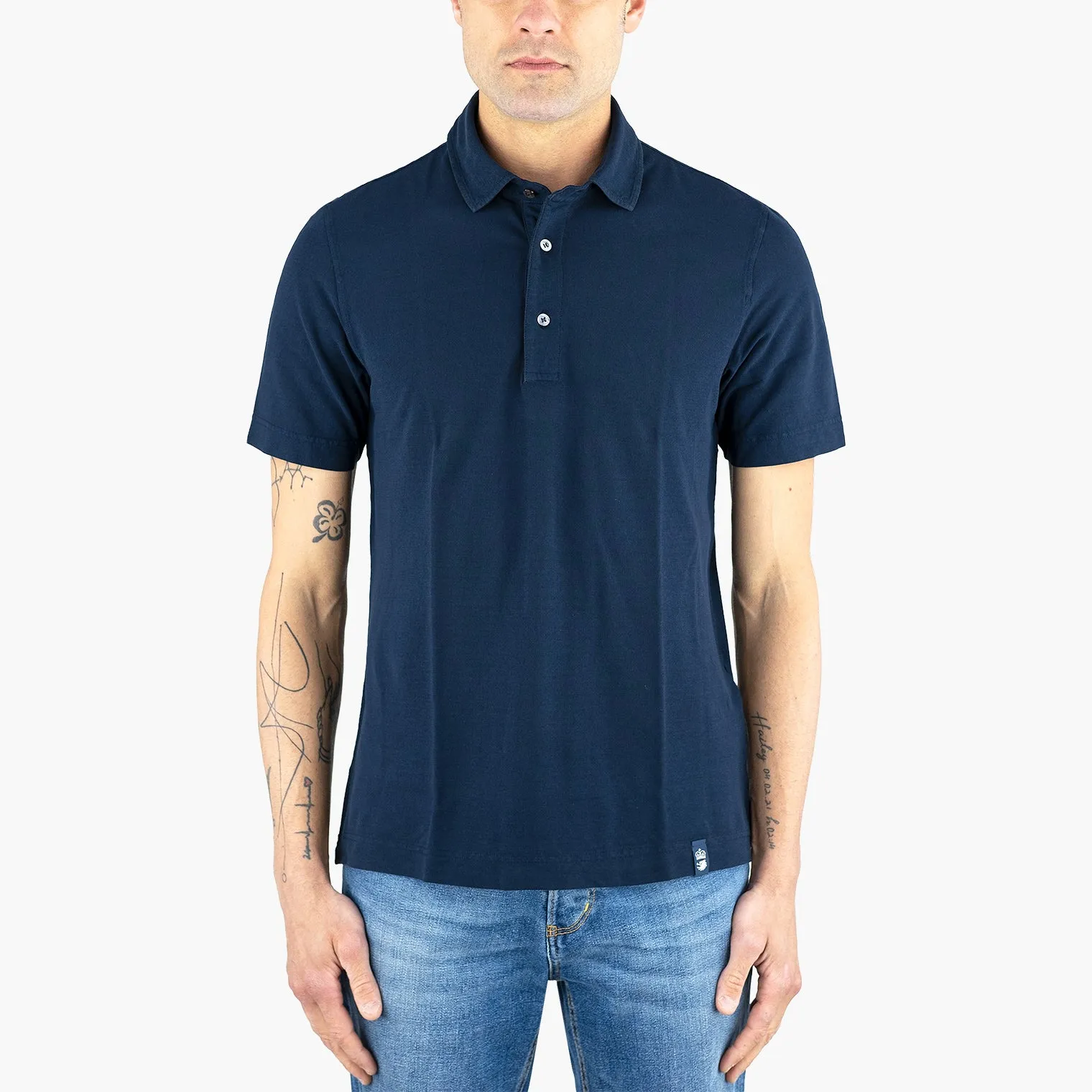 Polo DRUMOHR in Cotone Jersey Blu Navy