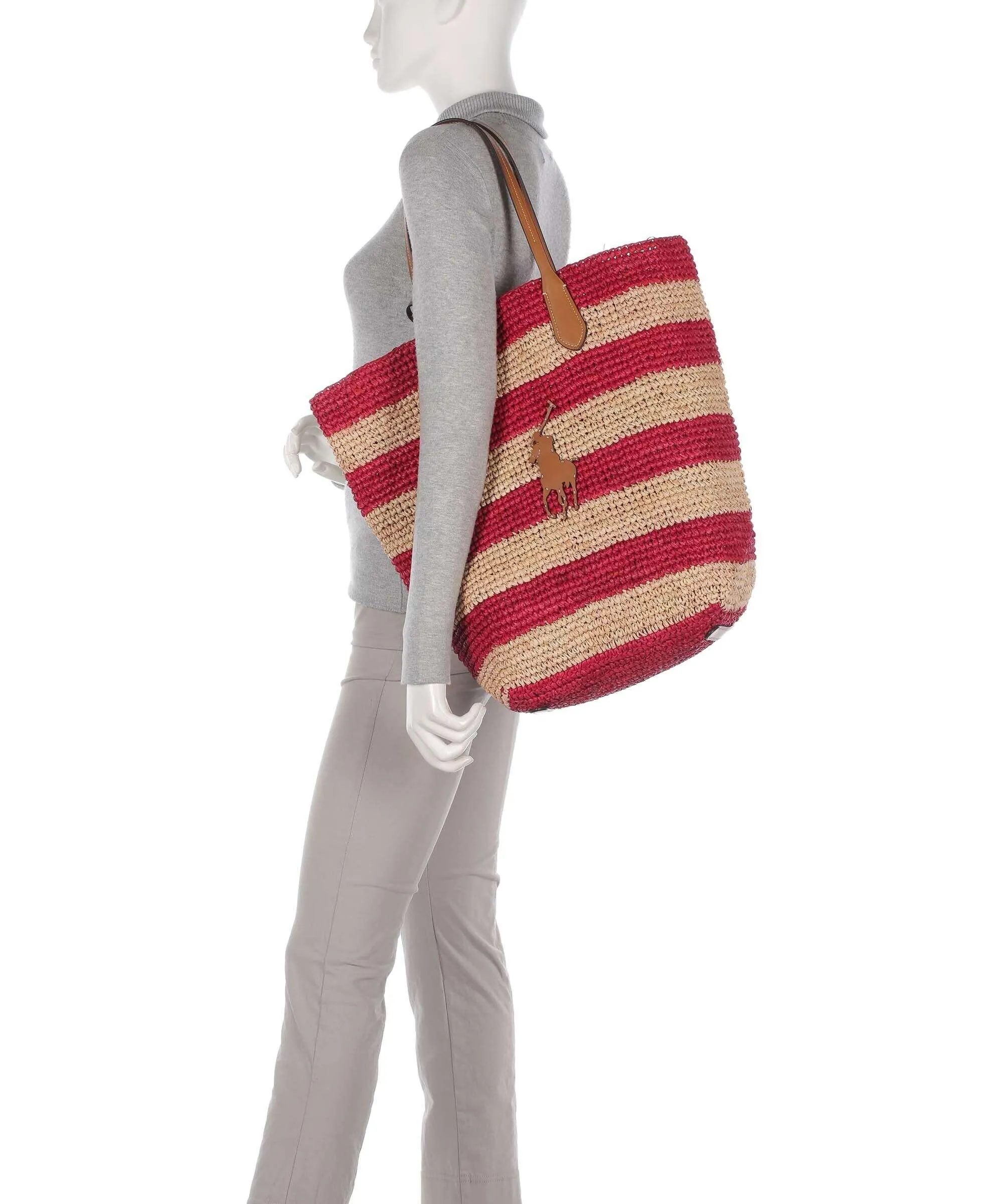  Polo Ralph Lauren Borsa shopper libro beige/rosso  