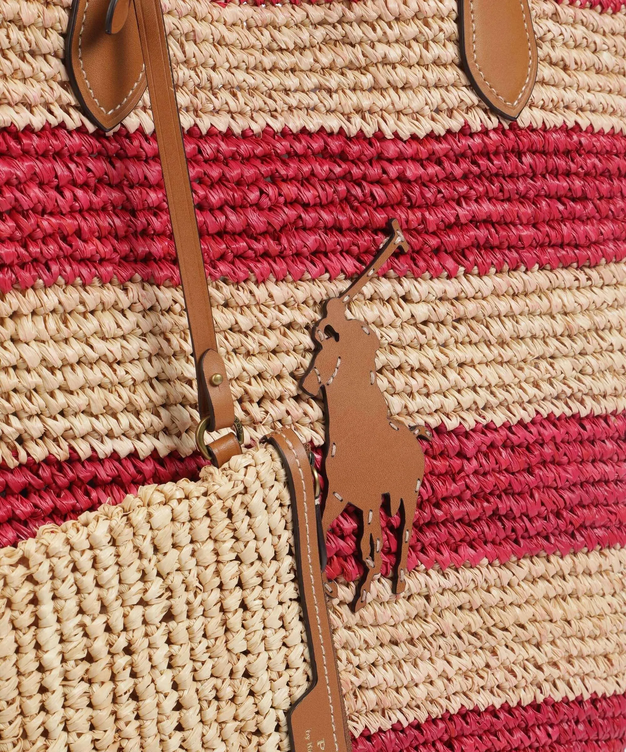  Polo Ralph Lauren Borsa shopper libro beige/rosso  