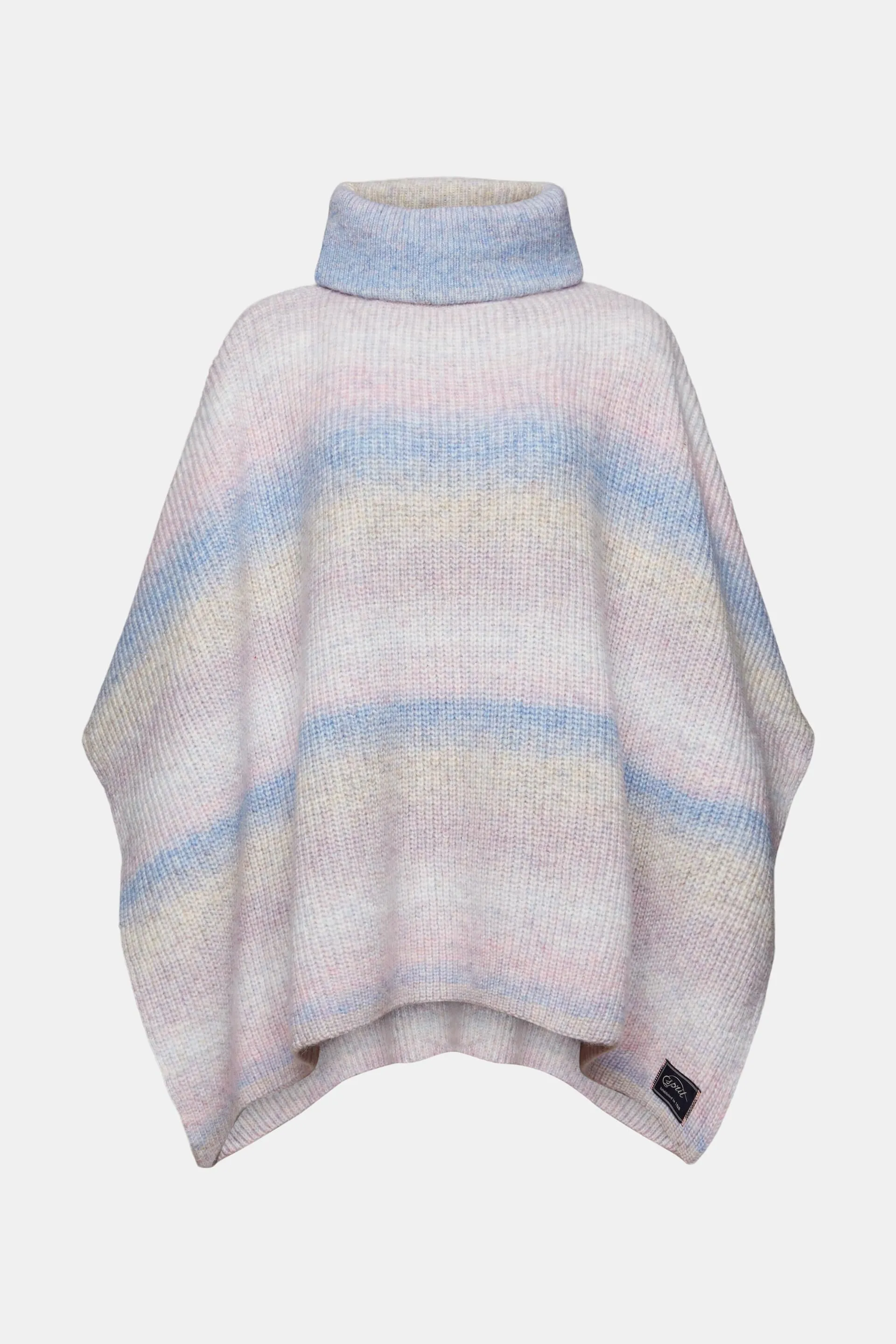 Poncho con dolcevita