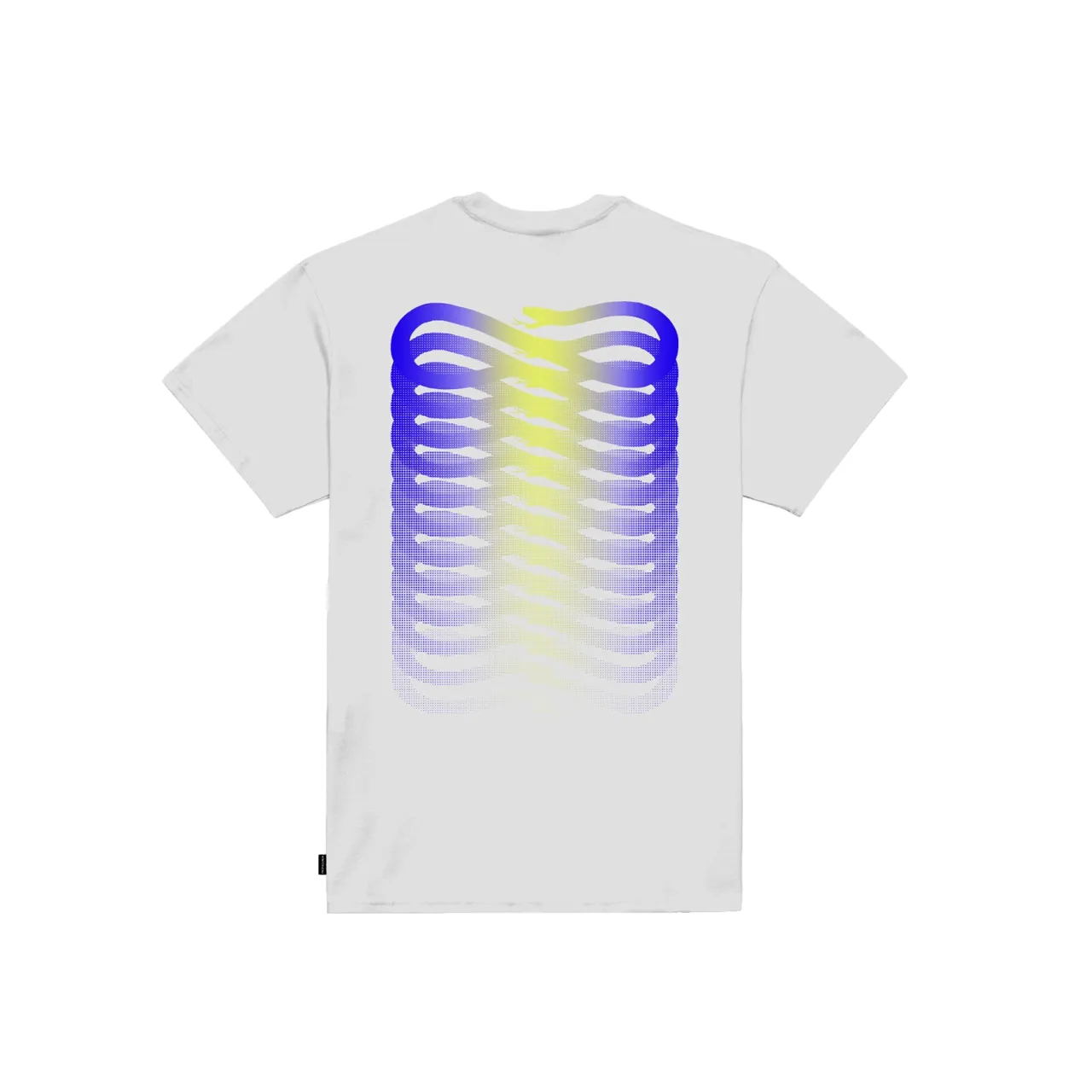 Propaganda men's short sleeve t-shirt with Ribs Gradient print 874-02 white