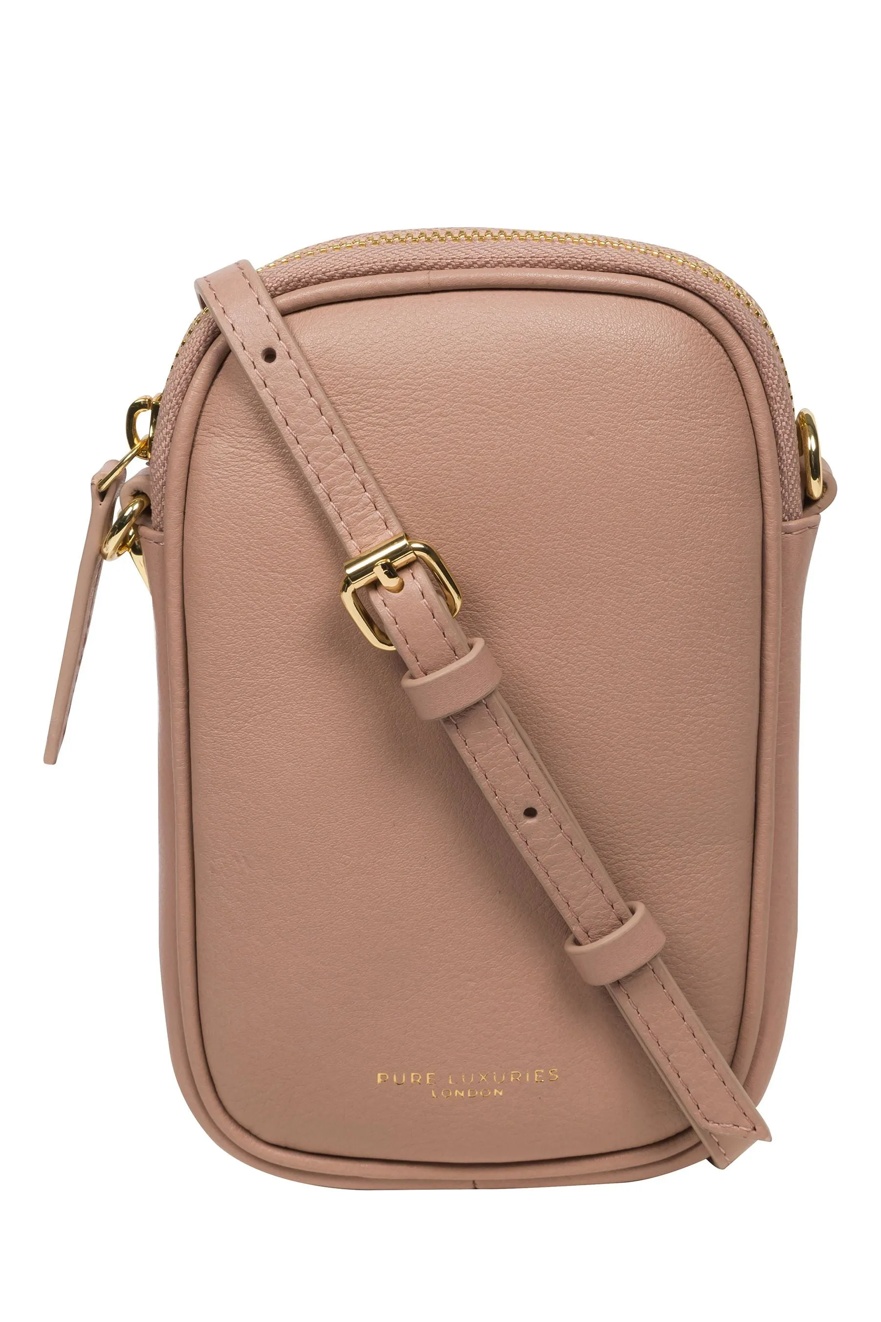 Pure Luxuries London - Alaina - Borsa per telefono a tracolla in pelle nappa