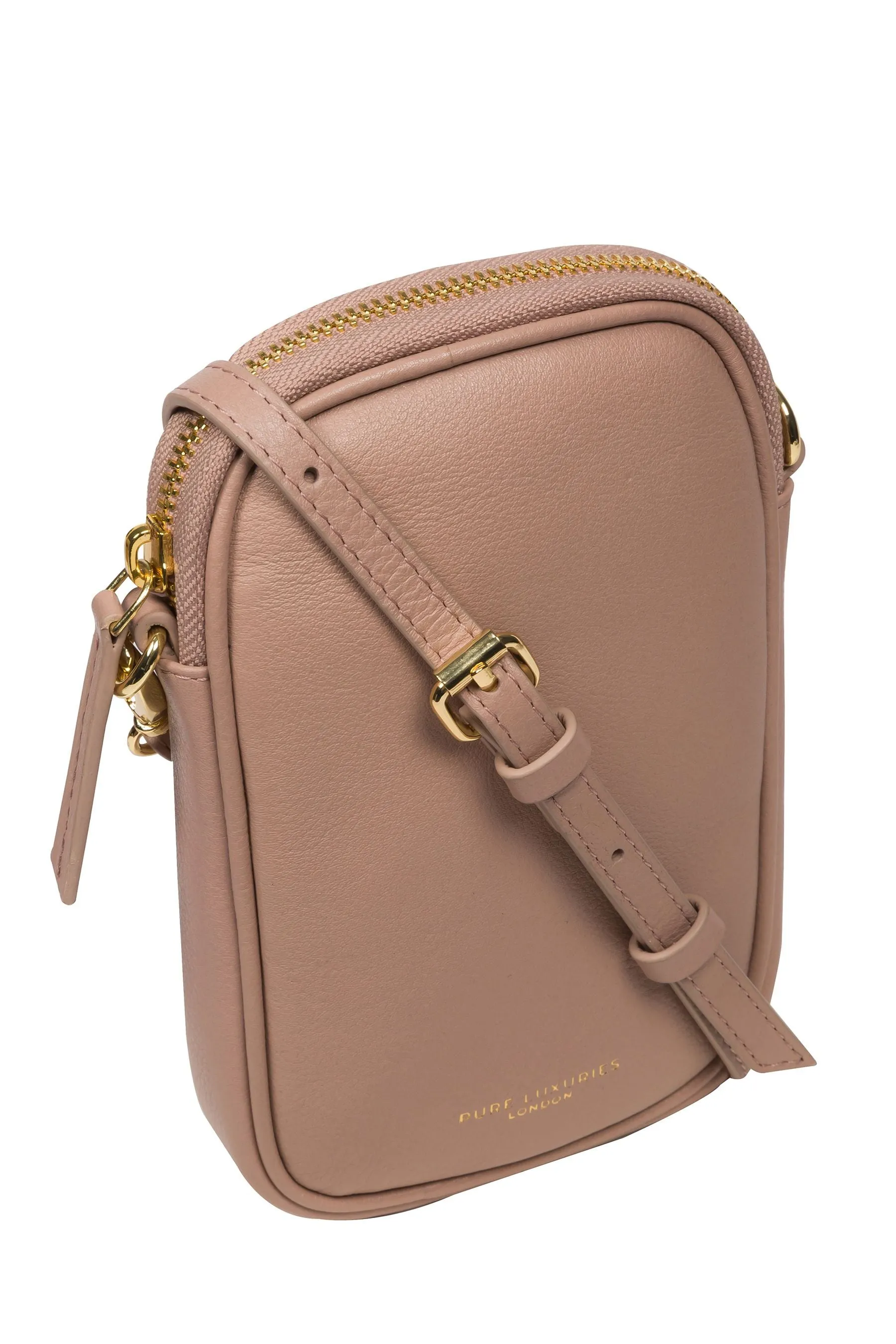 Pure Luxuries London - Alaina - Borsa per telefono a tracolla in pelle nappa