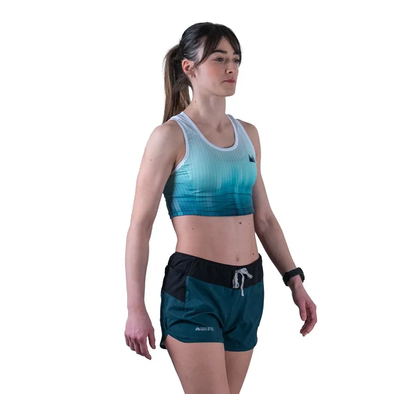 Race Verde Acqua Crop Top Donna