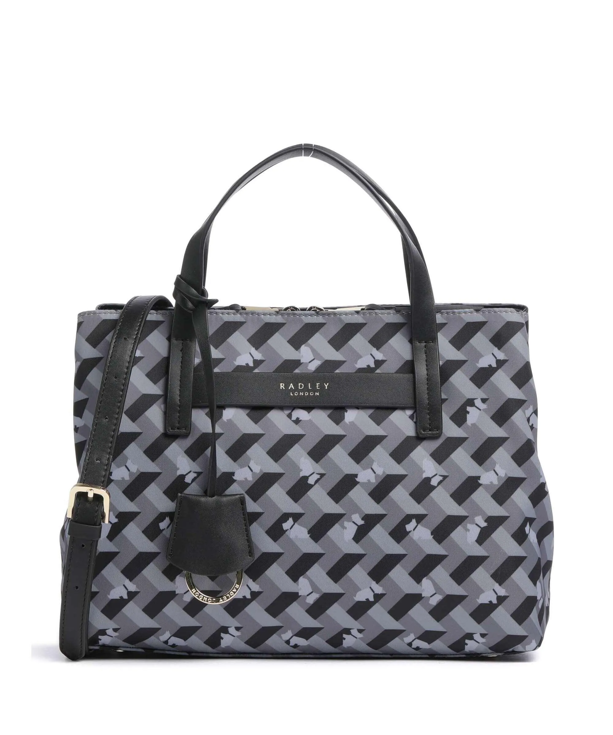  Radley London Finsbury Park Borsa a mano poliestere riciclato, poliestere grigio/nero  