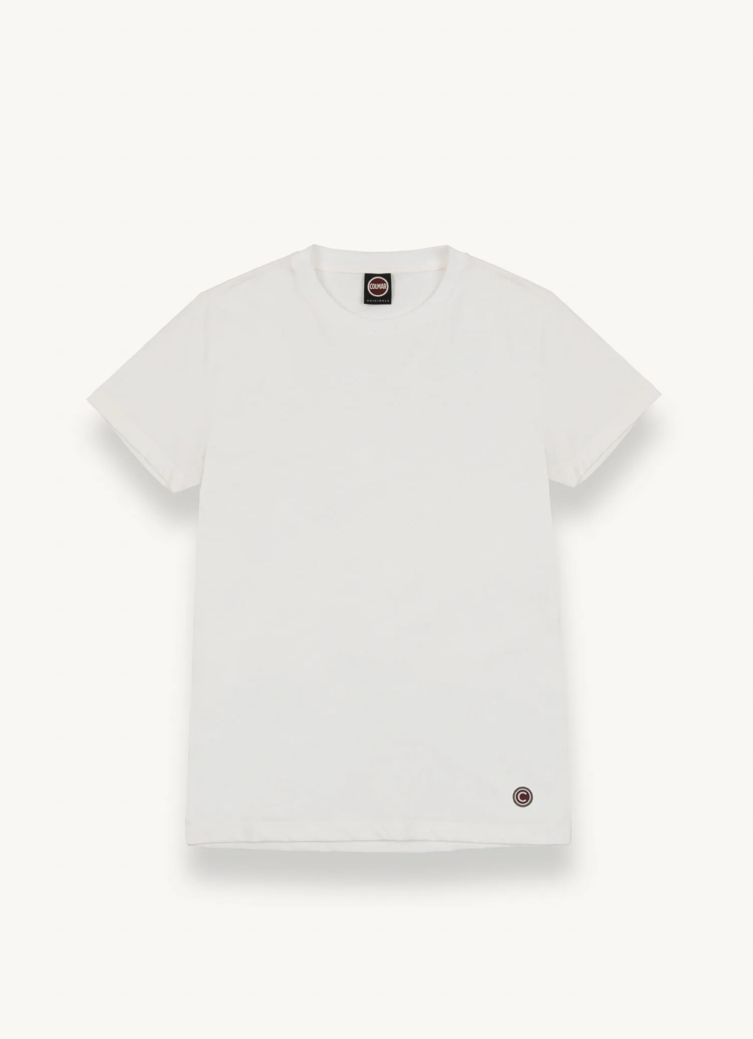 Round-neck stretch jersey T-shirt