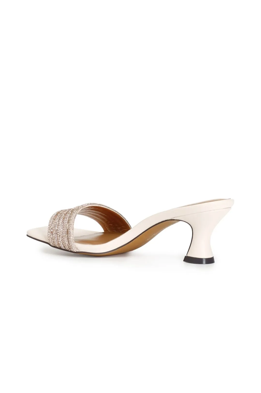 sabot con strass cipria