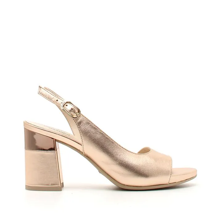 SANDALI CON TACCO IN PELLE