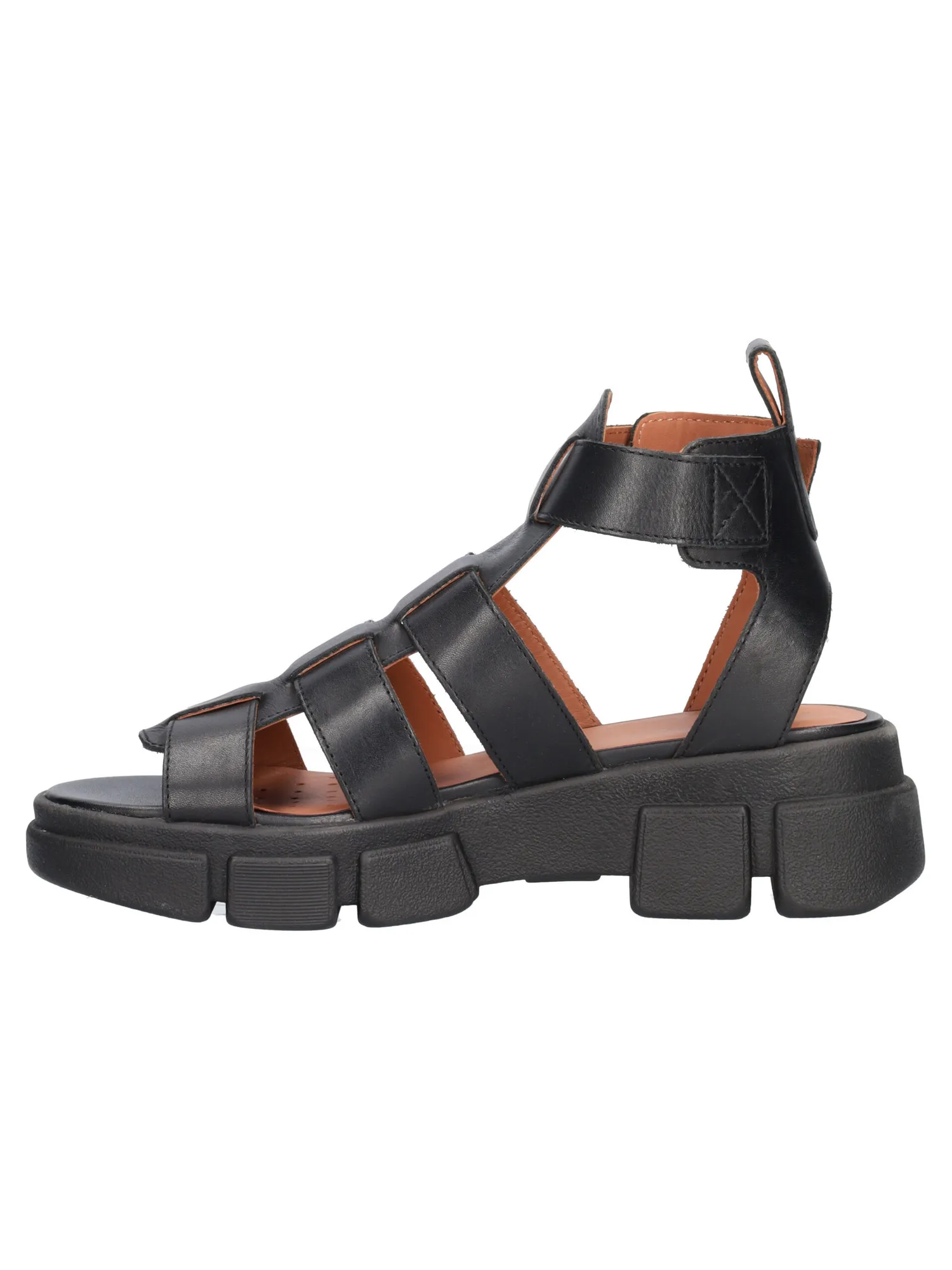 Sandalo con tacco basso Geox Lisbona da donna nero
