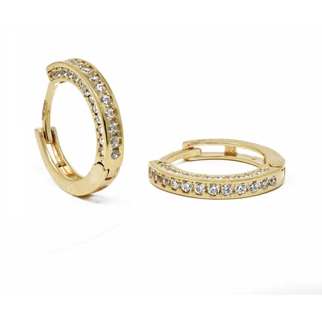SARNIORO Orecchini in oro 9 Kt con zirconi bianchi 