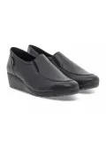 Scarpa bassa Mephisto BERTINA GINEVRA MOBILS ERGONOMIC in pelle e stampato nero