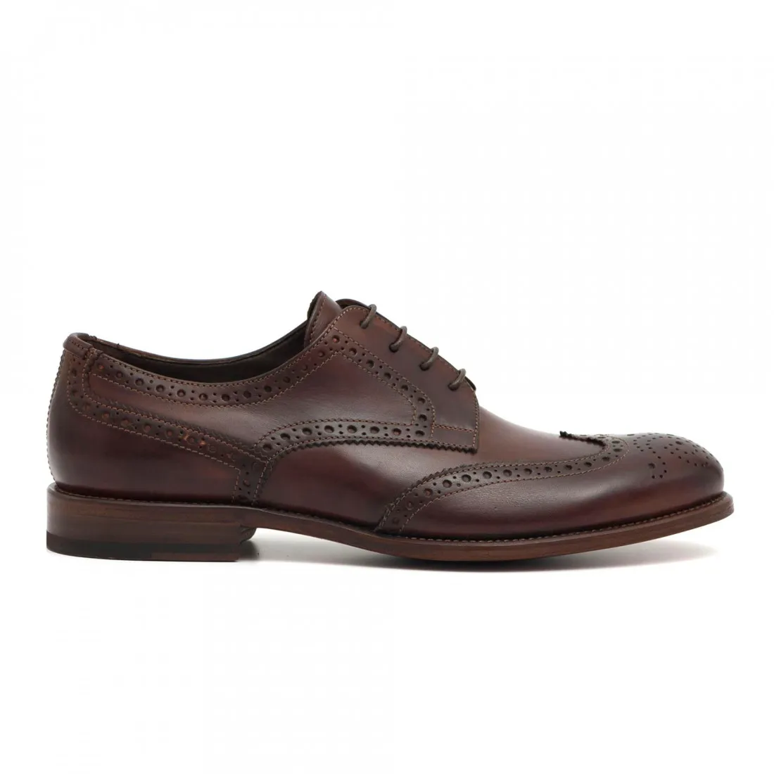 Scarpa derby coda di rondine in pelle marrone