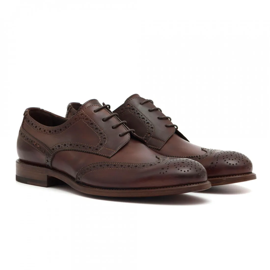 Scarpa derby coda di rondine in pelle marrone