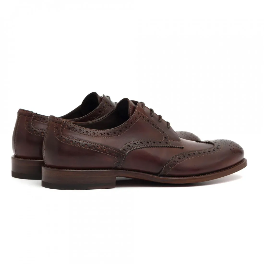 Scarpa derby coda di rondine in pelle marrone