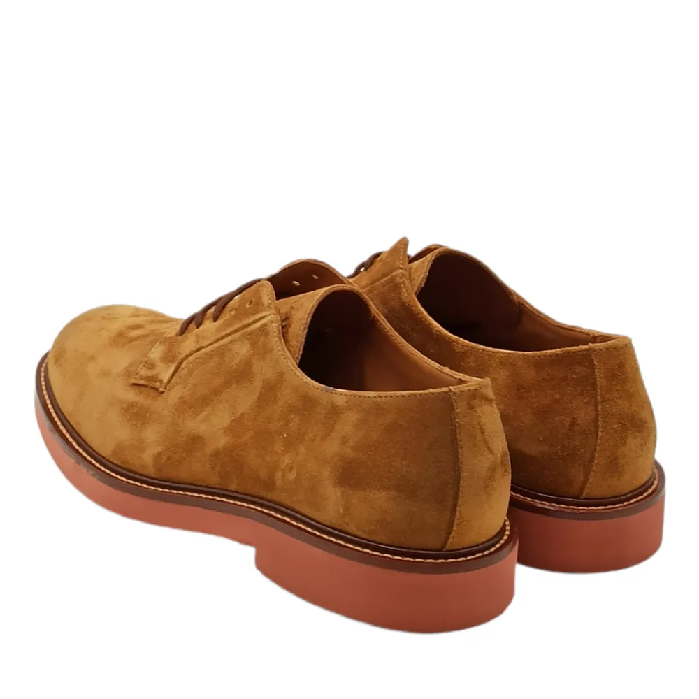 Scarpa stringata in camoscio Uomo Frau 35B2 SUEDE SIGARO MATTONE