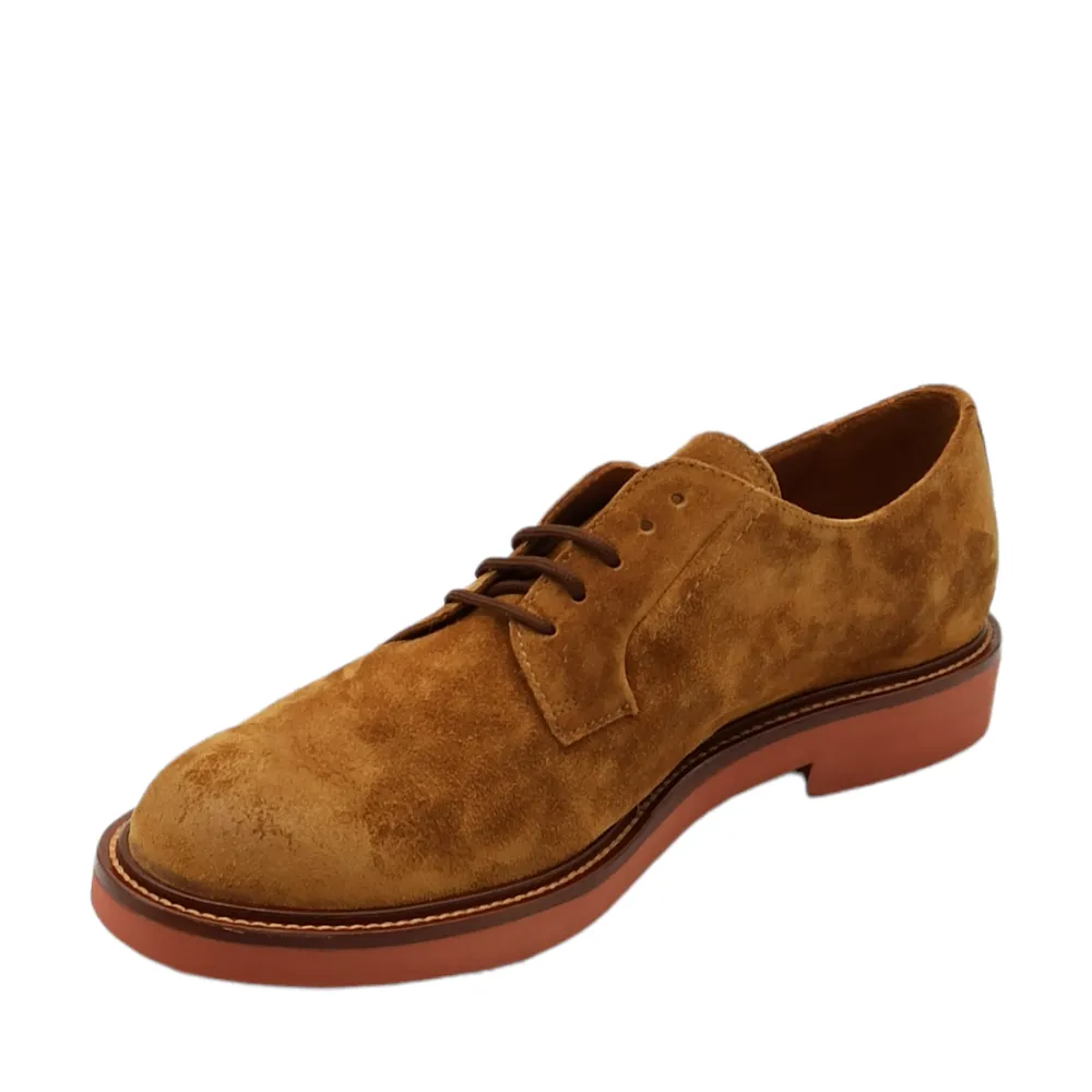 Scarpa stringata in camoscio Uomo Frau 35B2 SUEDE SIGARO MATTONE