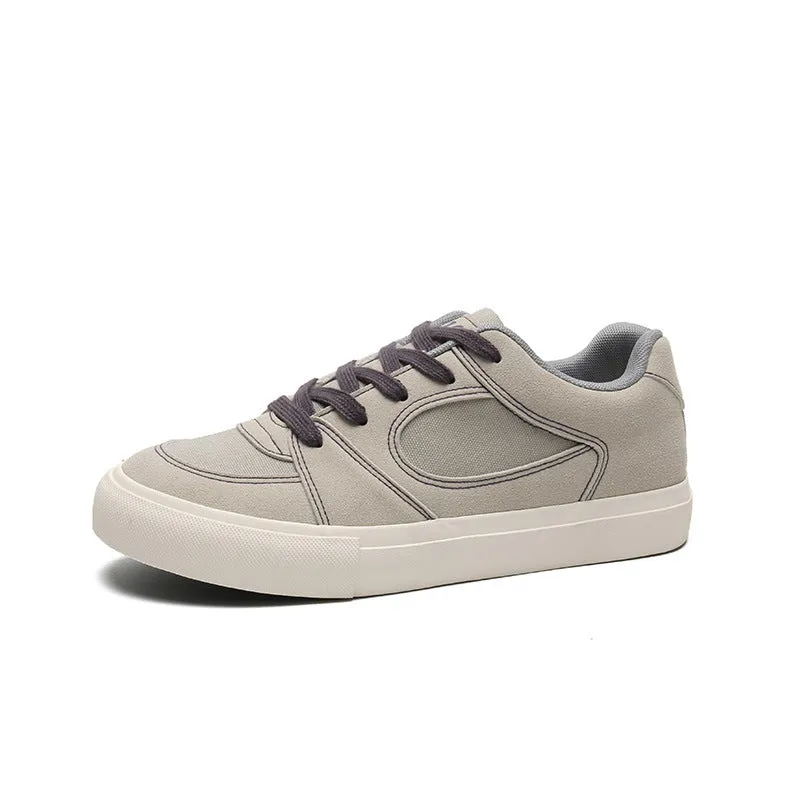 Scarpe da ginnastica da skate casual eleganti in tela piatta da uomo
