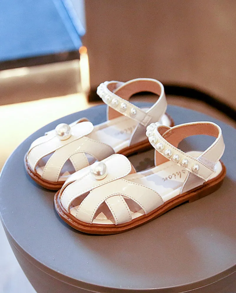Scarpe da principessa traspiranti estive con punte coperte per bambini 2022 New Cute