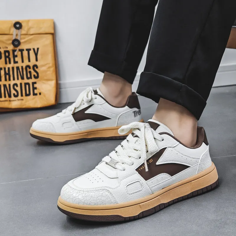 Scarpe da skate casual patchwork moda elegante da uomo