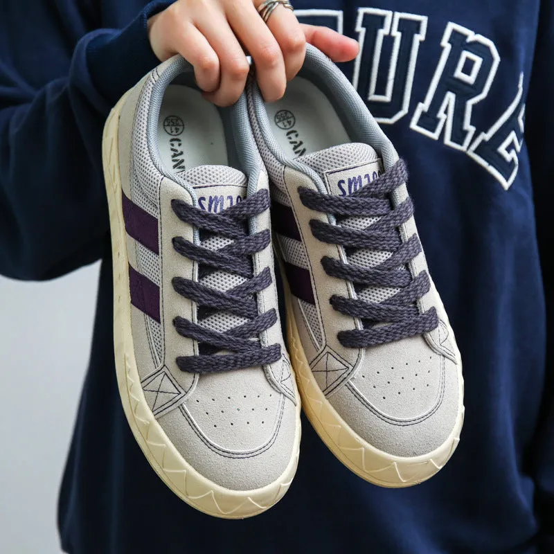 Scarpe da skate casual piatte in tela alla moda da uomo