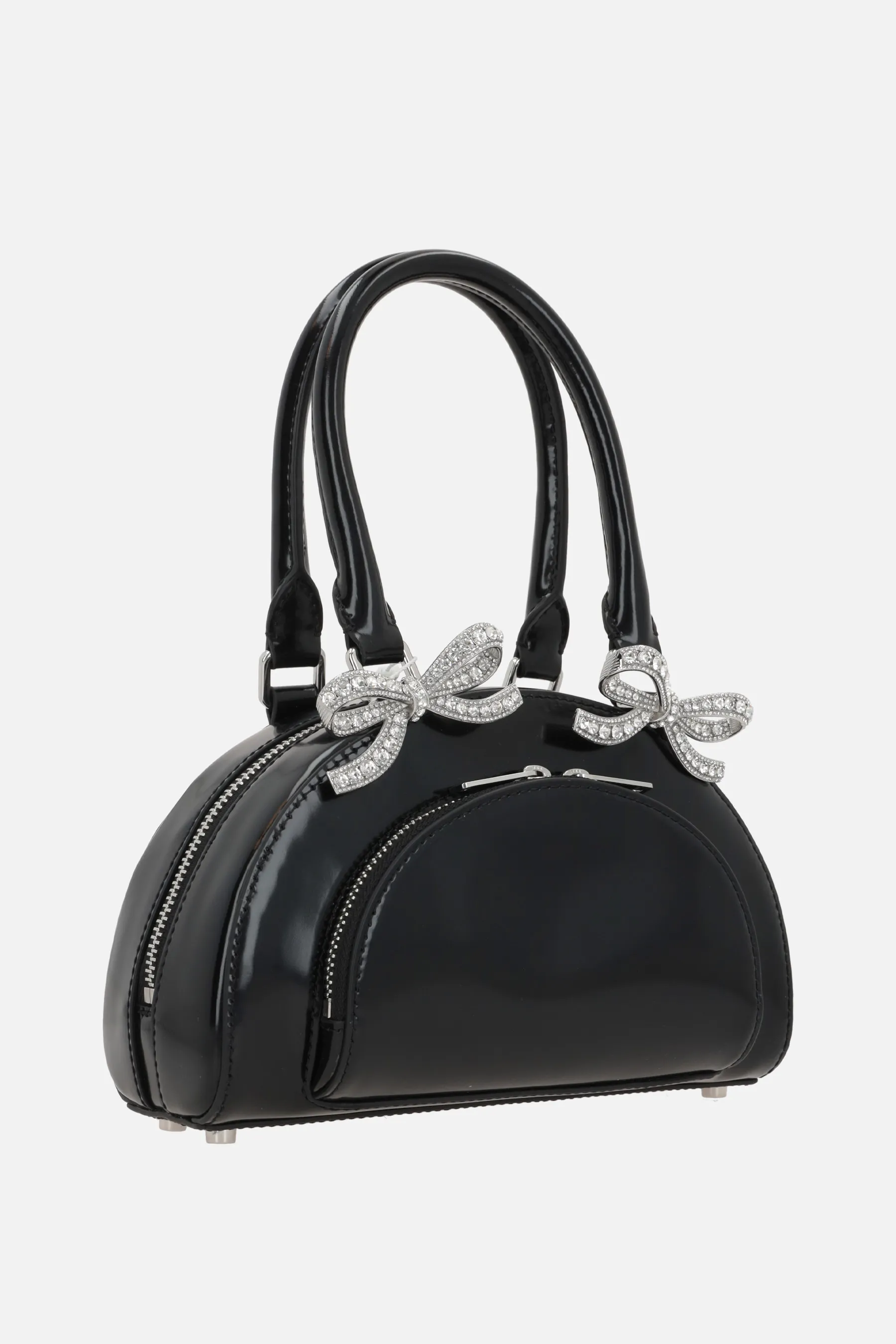  SELF PORTRAIT borsa tote Curved mini in pelle lucida 