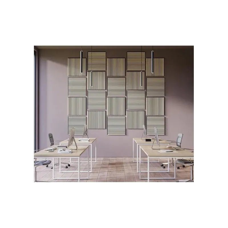 Set 4 pz pannelli Fonoassorbenti Rovere Caldo doga JC1321 60x60 su PET 6009