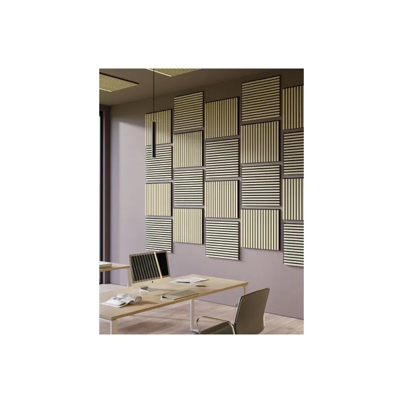 Set 4 pz pannelli Fonoassorbenti Rovere Caldo doga JC1321 60x60 su PET 6009
