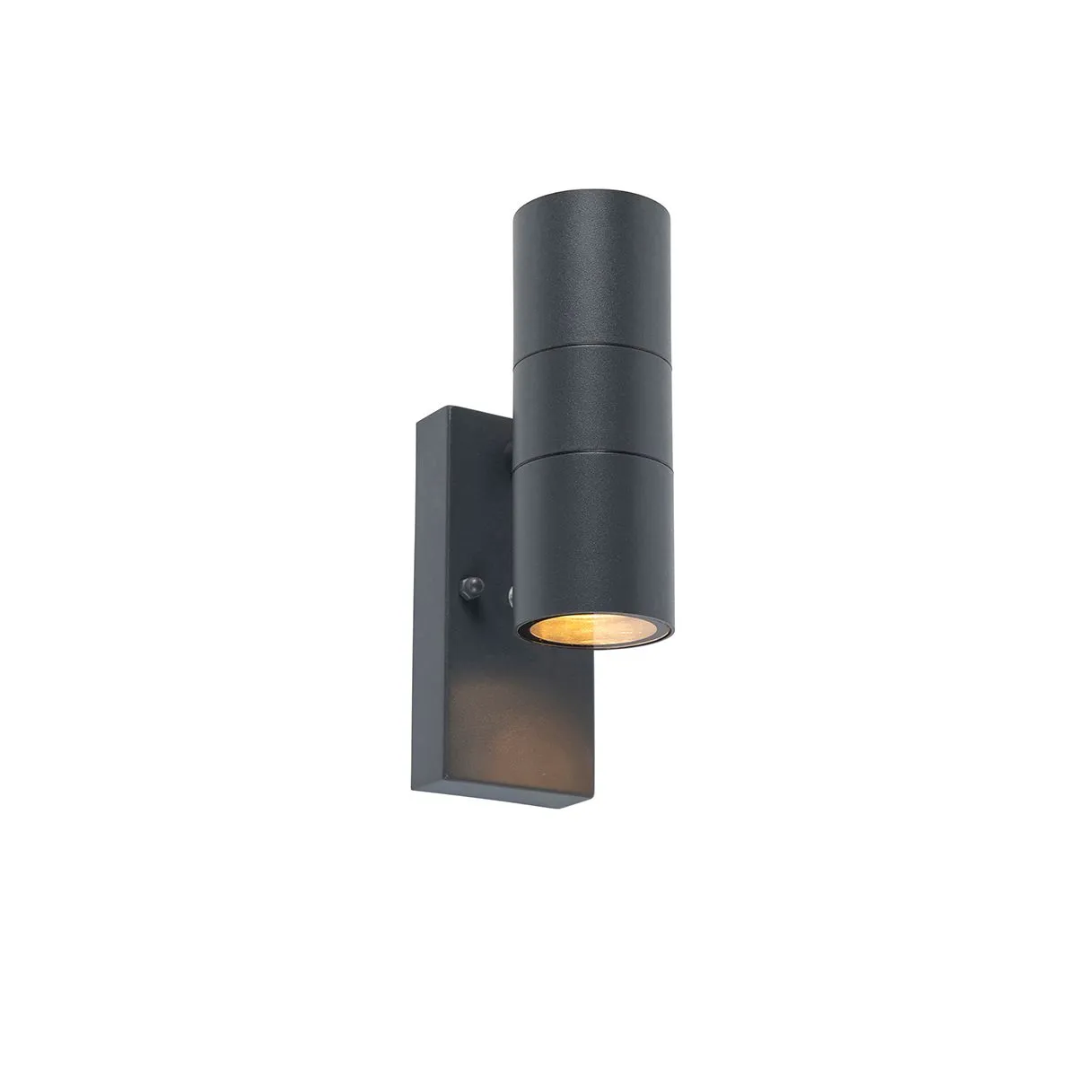 Set di 2 applique da esterno grigio scuro a 2 luci sensore chiaro-scuro - Duo