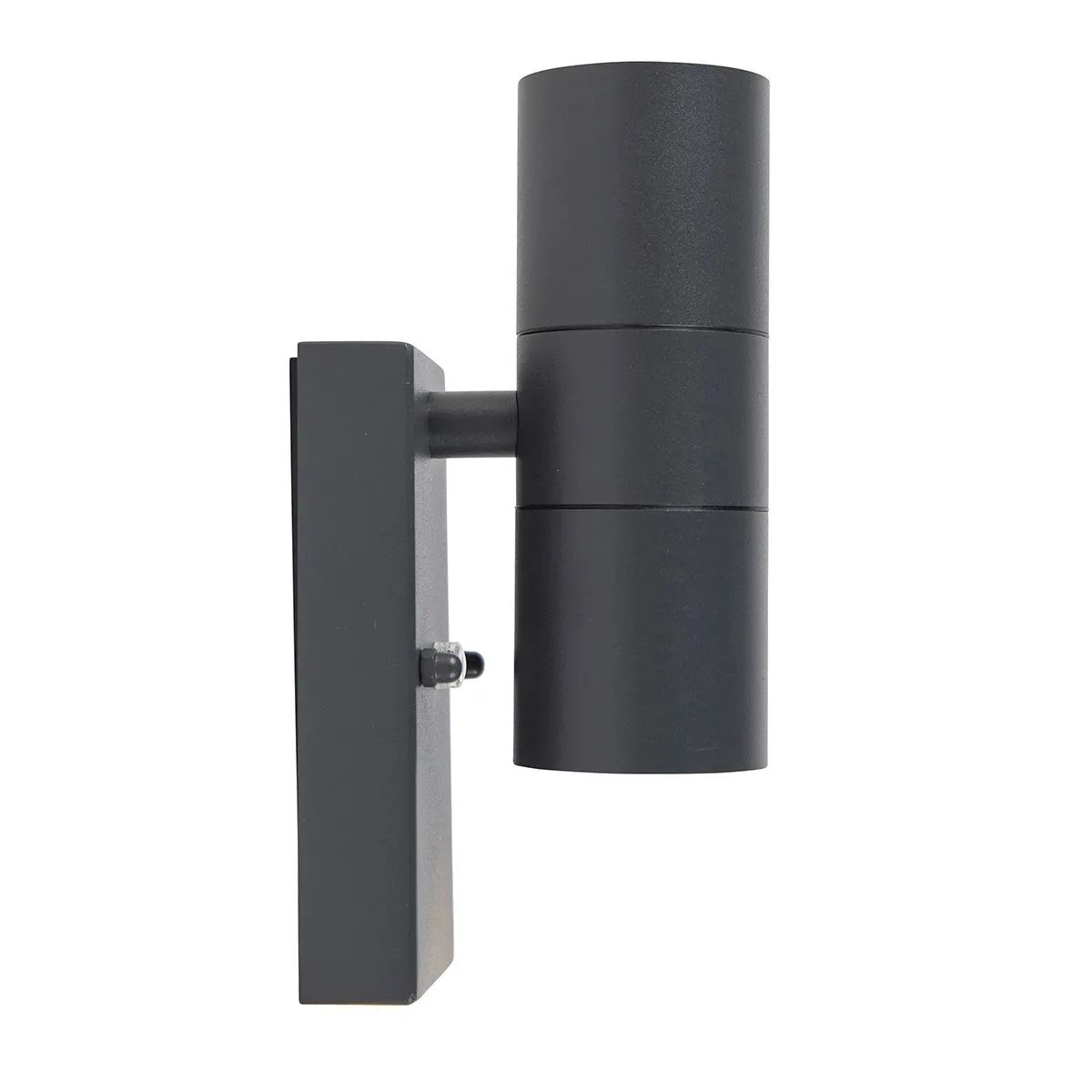 Set di 2 applique da esterno grigio scuro a 2 luci sensore chiaro-scuro - Duo