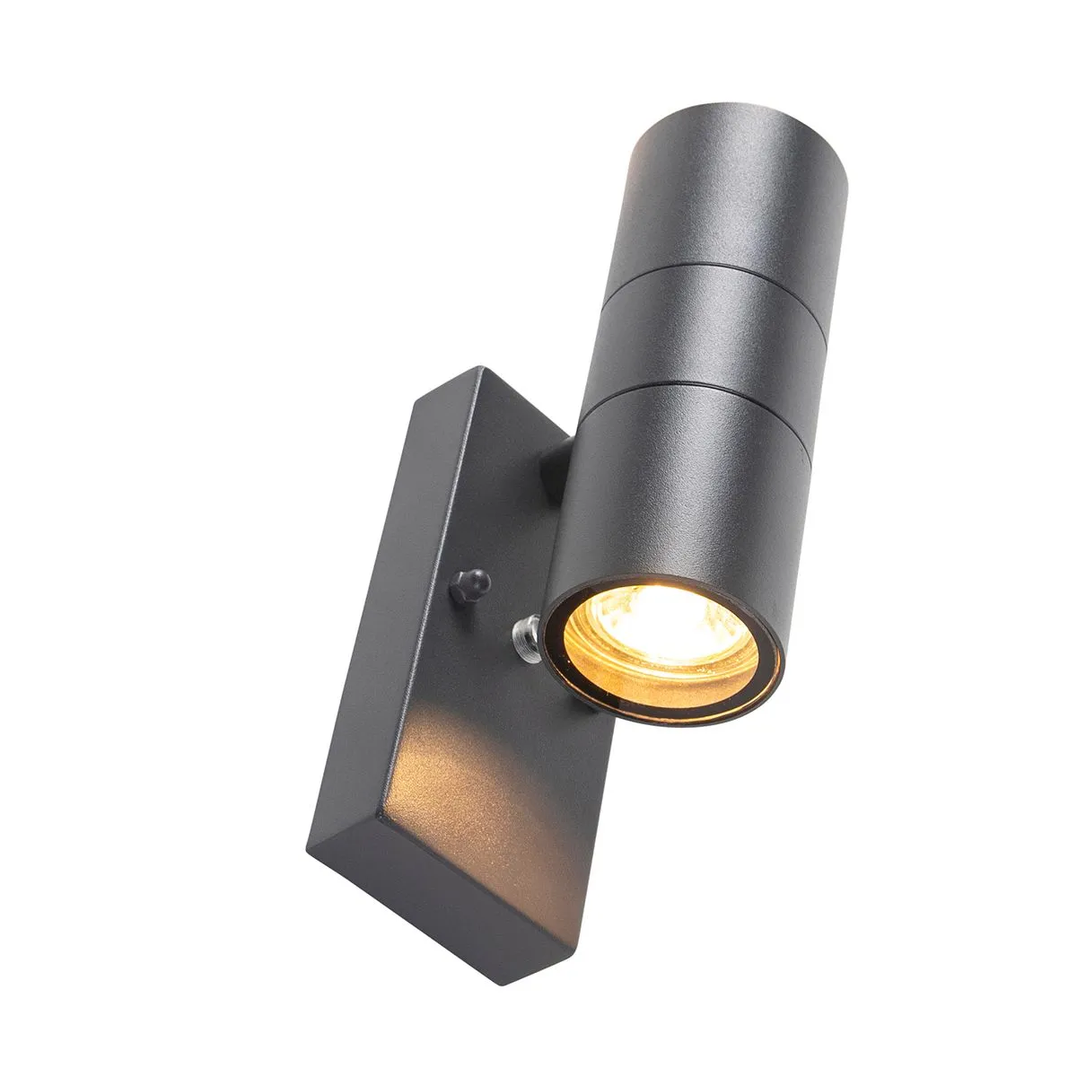 Set di 2 applique da esterno grigio scuro a 2 luci sensore chiaro-scuro - Duo
