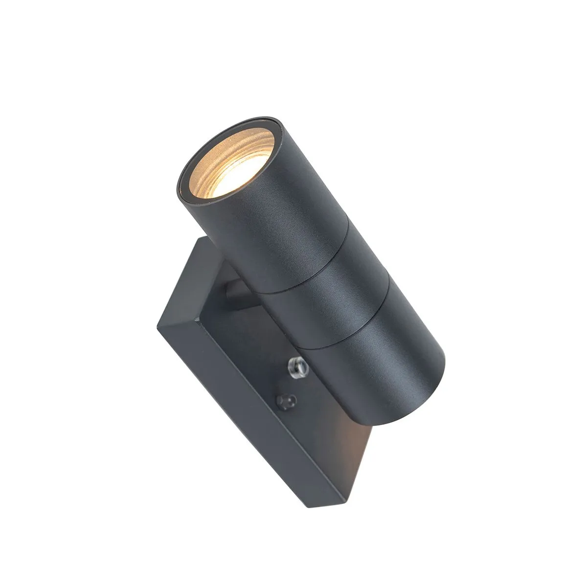 Set di 2 applique da esterno grigio scuro a 2 luci sensore chiaro-scuro - Duo