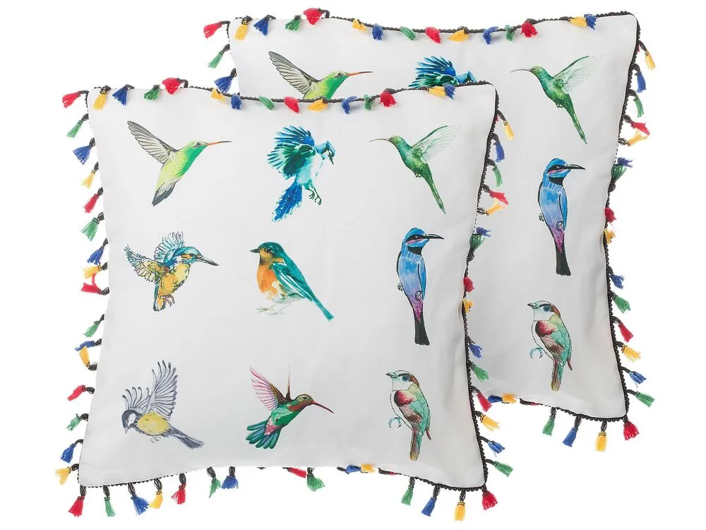 Set di 2 cuscini MALLOW 45 x 45 cm Multicolore Trama animale