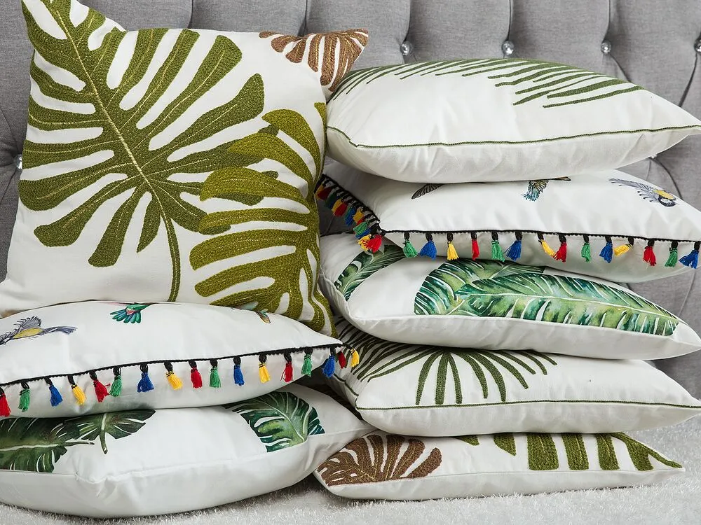 Set di 2 cuscini MALLOW 45 x 45 cm Multicolore Trama animale