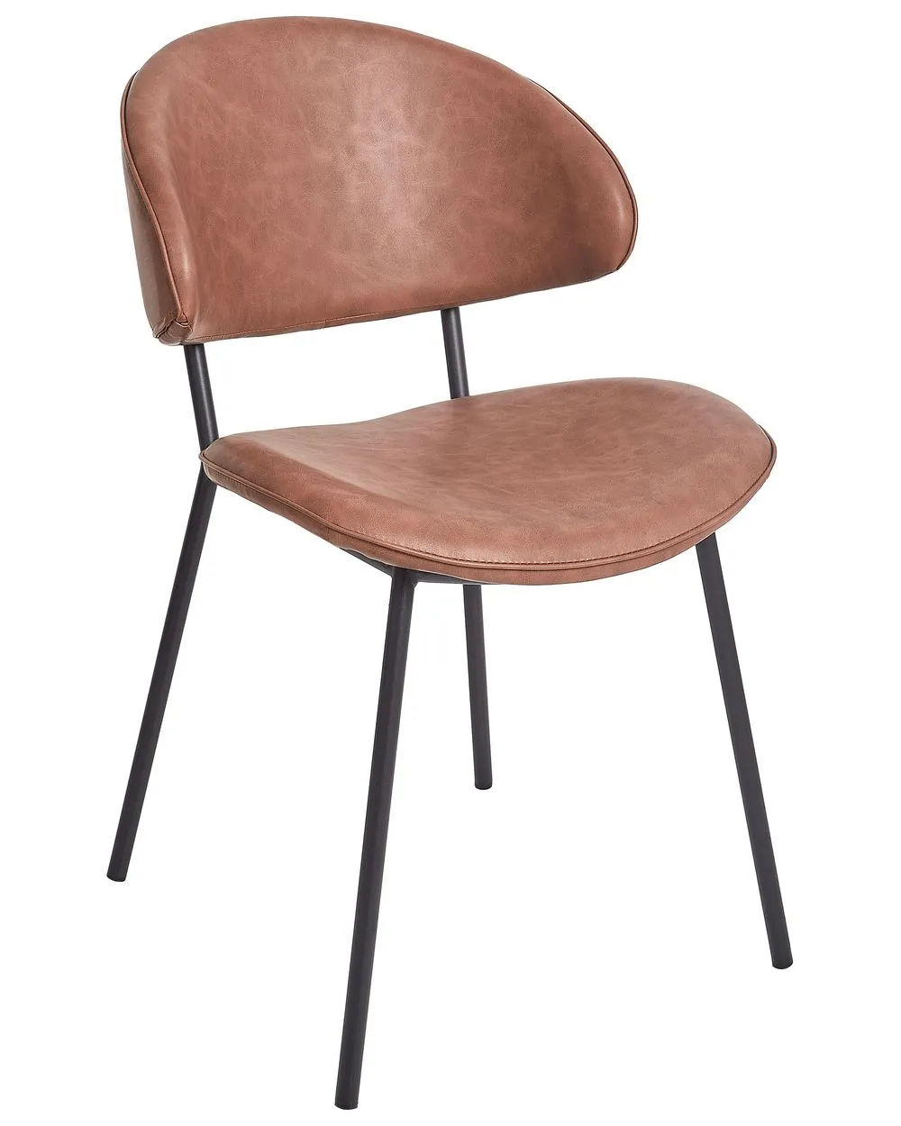 Set di 2 sedie da pranzo KIANA Pelle sintetica Marrone