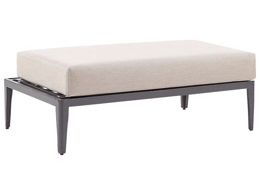 Set di divani angolari da giardino 6 posti RIMA III Lato Sinistro Modulare Metallo Beige