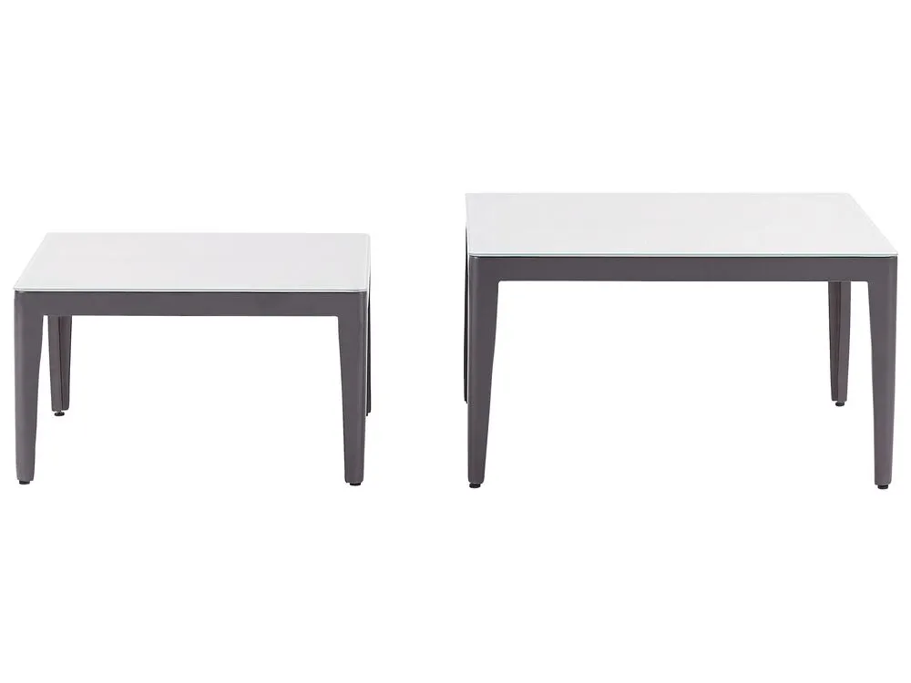 Set di divani angolari da giardino 6 posti RIMA III Lato Sinistro Modulare Metallo Beige