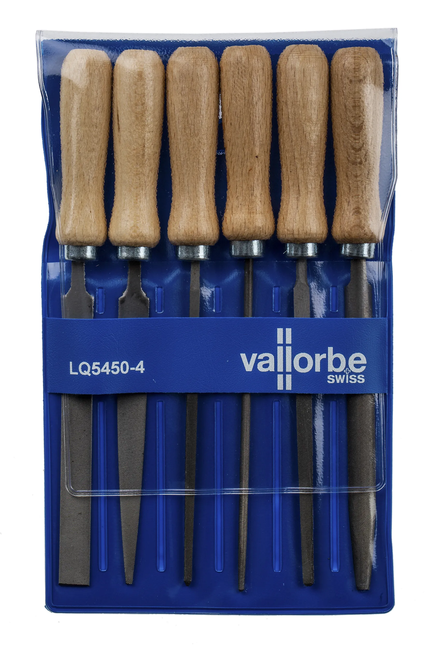 Set di lime Vallorbe, Secondo taglio, L. 100mm, 6 pezzi