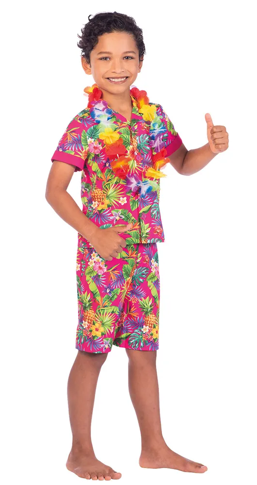 Set Hawaii per bambini 3 pezzi rosa
