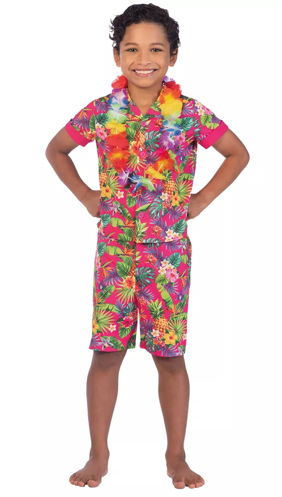 Set Hawaii per bambini 3 pezzi rosa