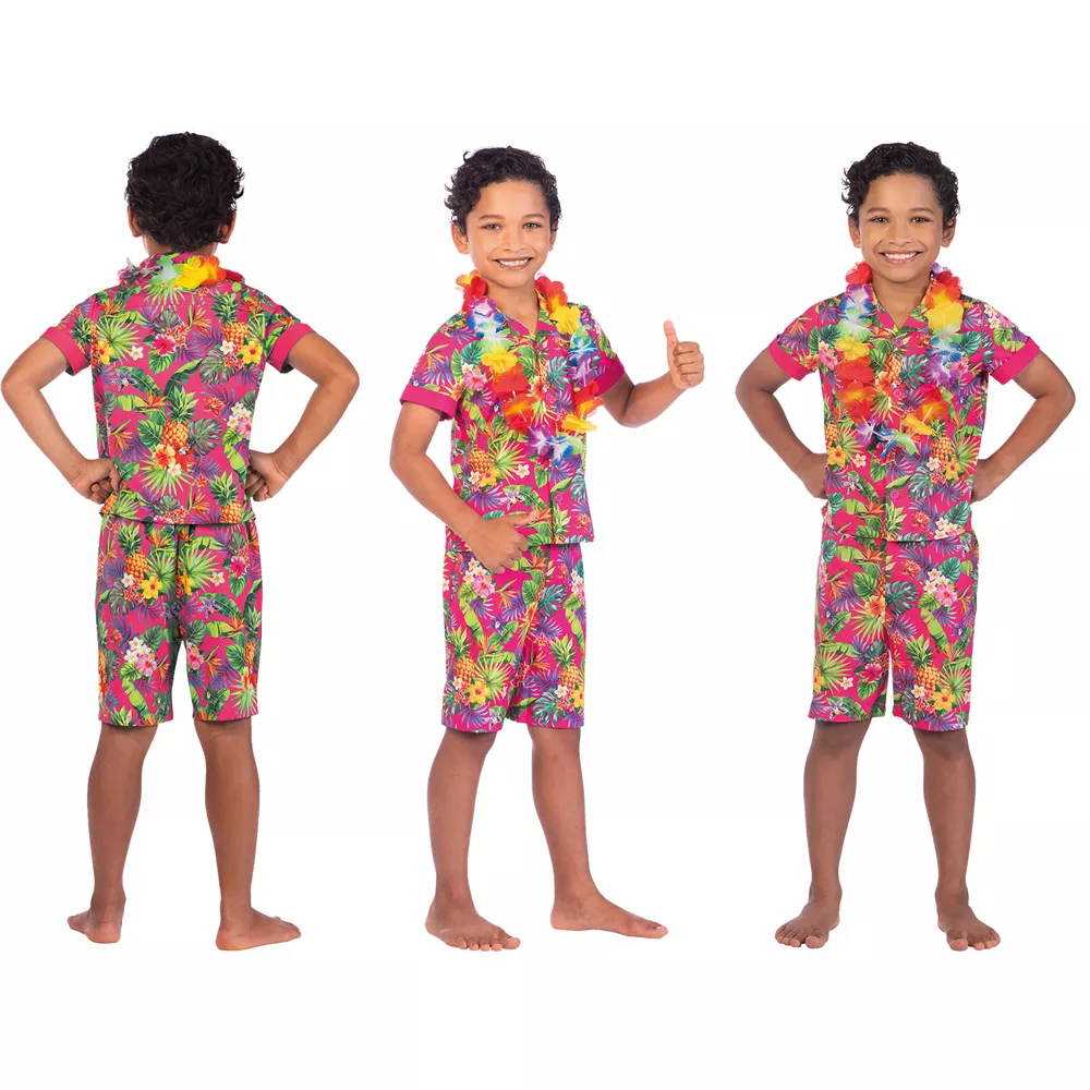 Set Hawaii per bambini 3 pezzi rosa
