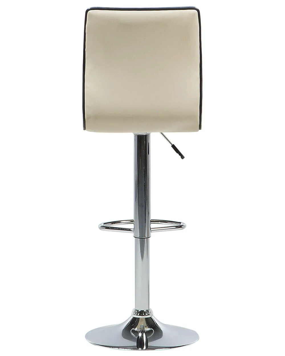 Set of 2 Bar Chairs LUCERNE Faux Leather Swivel Light Beige