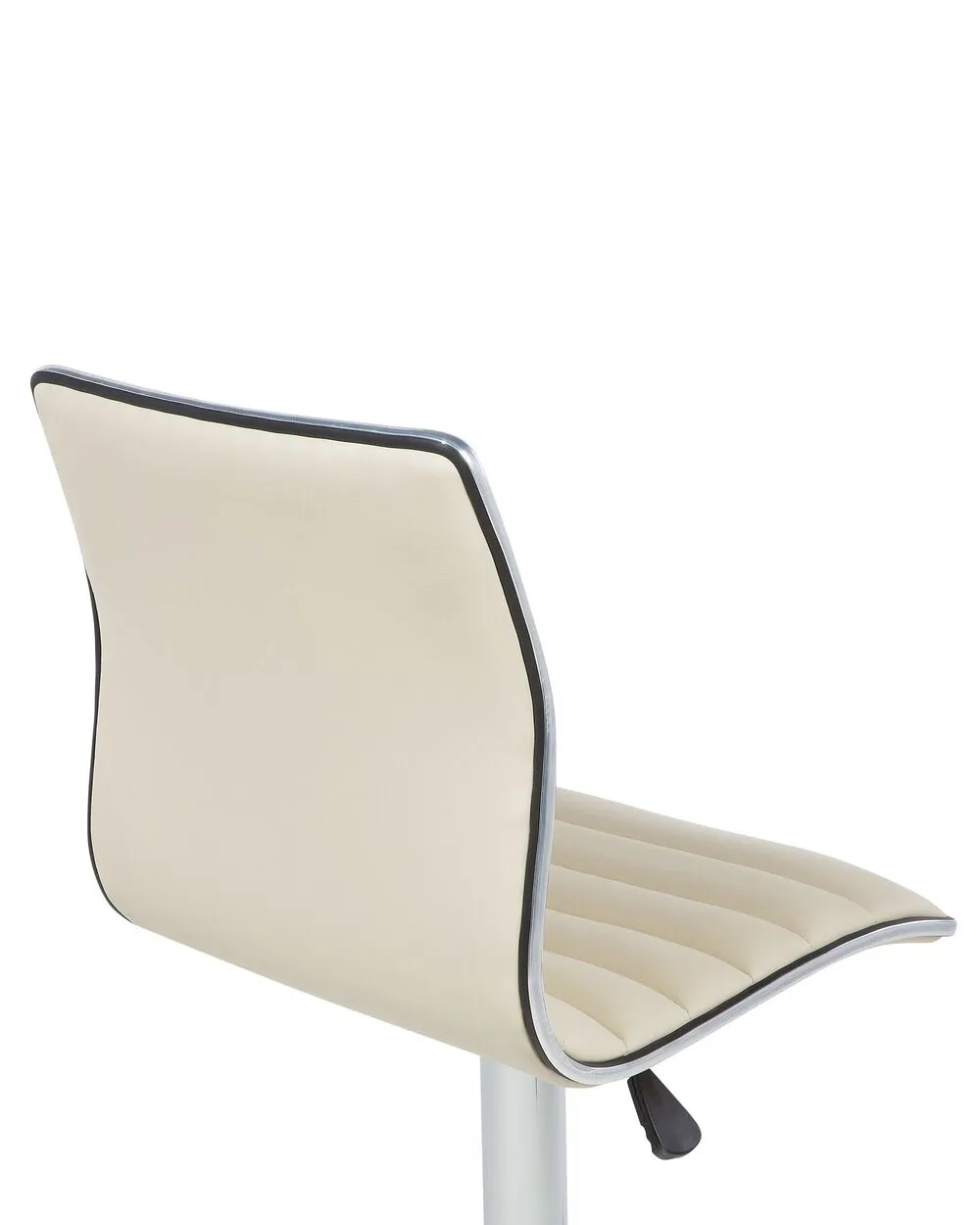 Set of 2 Bar Chairs LUCERNE Faux Leather Swivel Light Beige