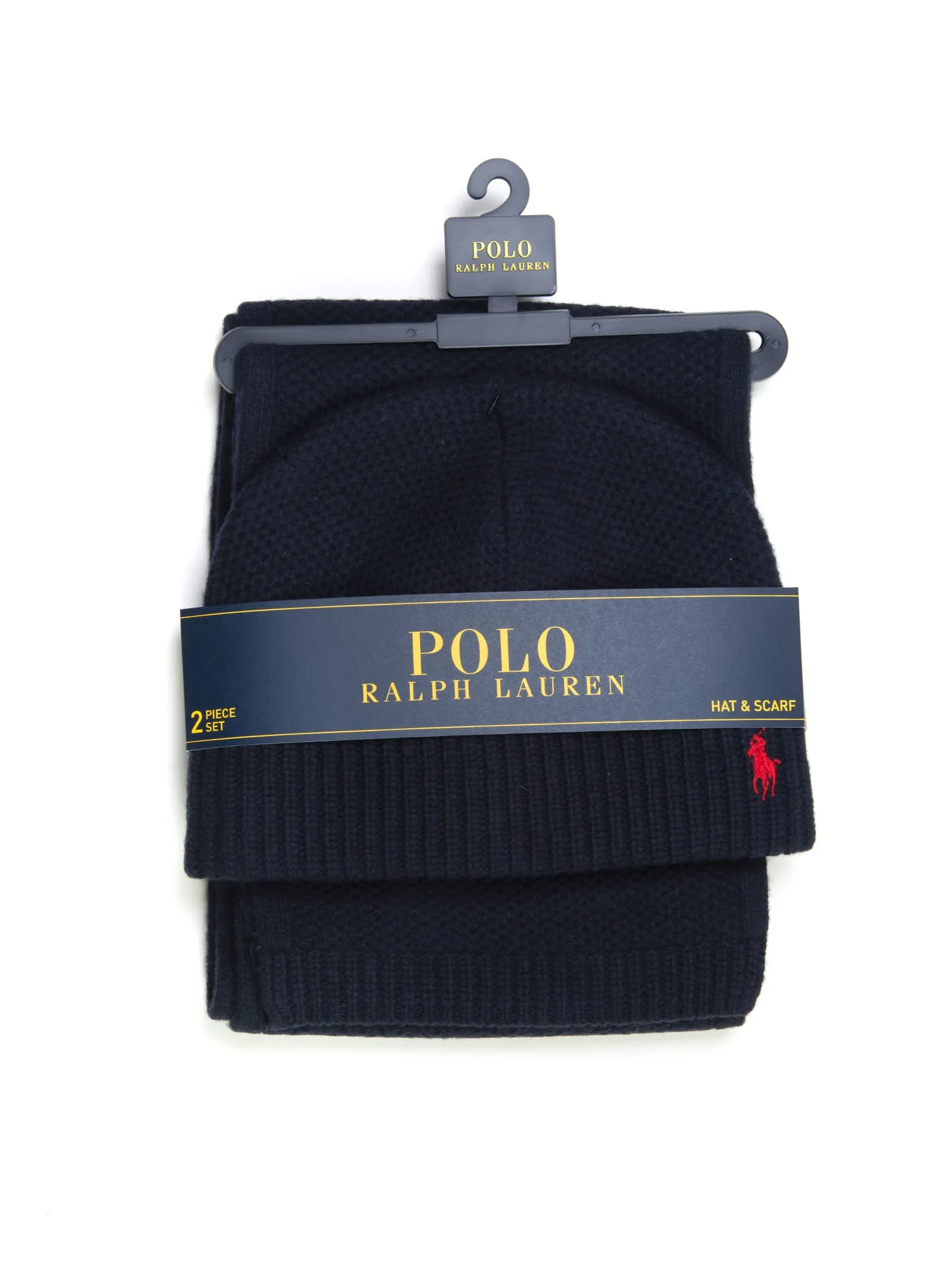 Set Sciarpa e Cappello Blu Ralph Lauren Uomo