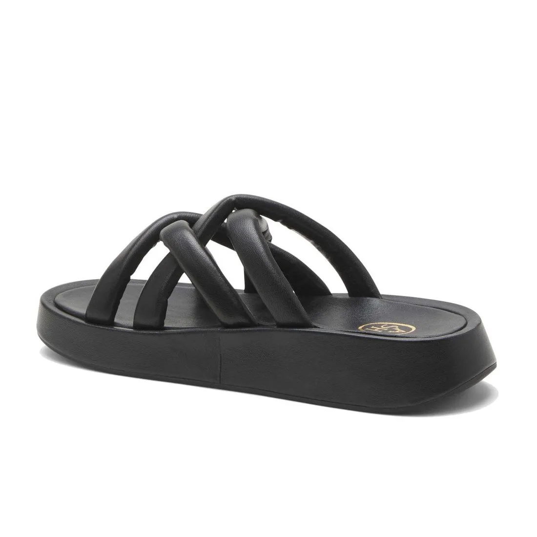 Sliders Ash Vanessa in pelle nera con plateau