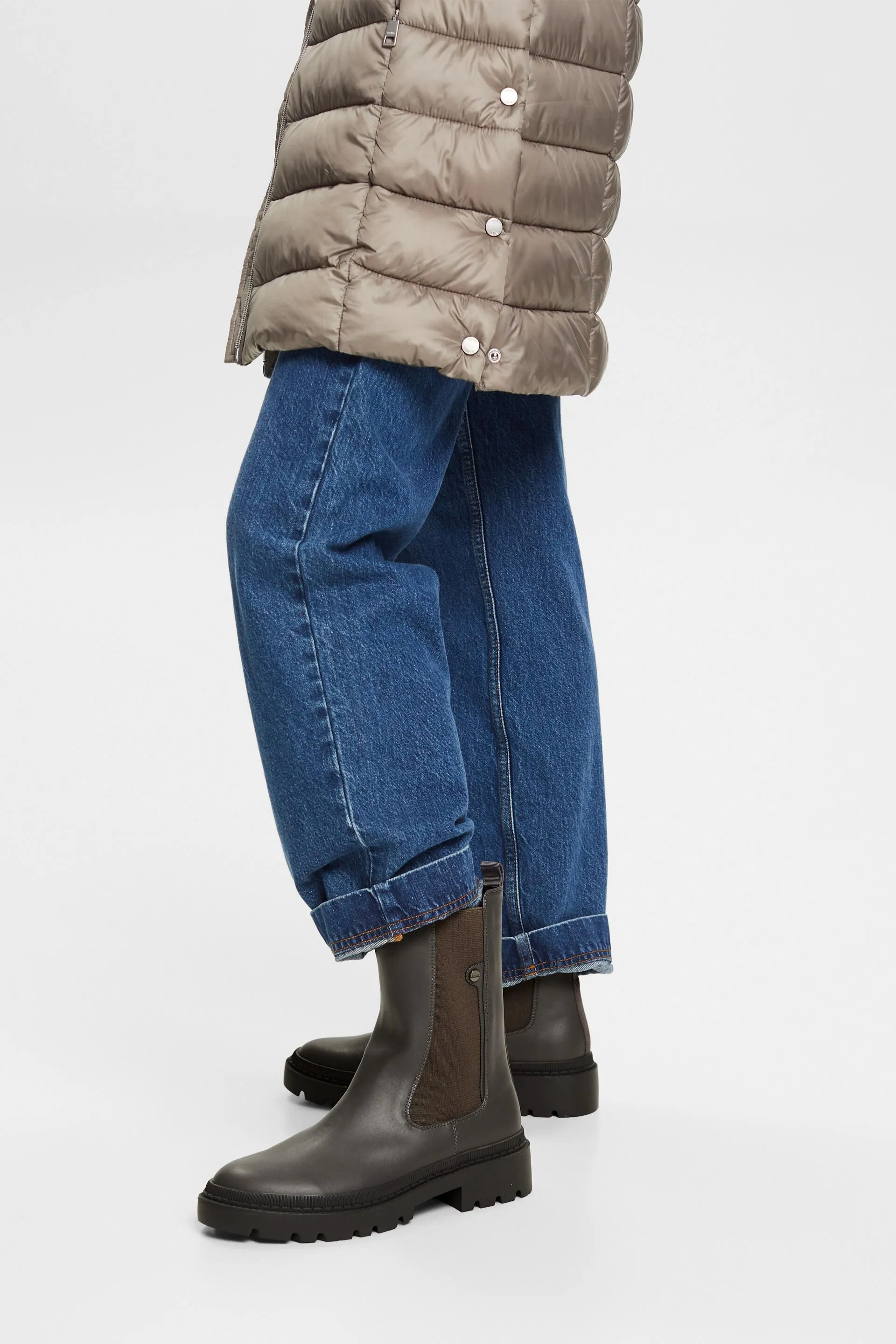Stivali chunky in similpelle